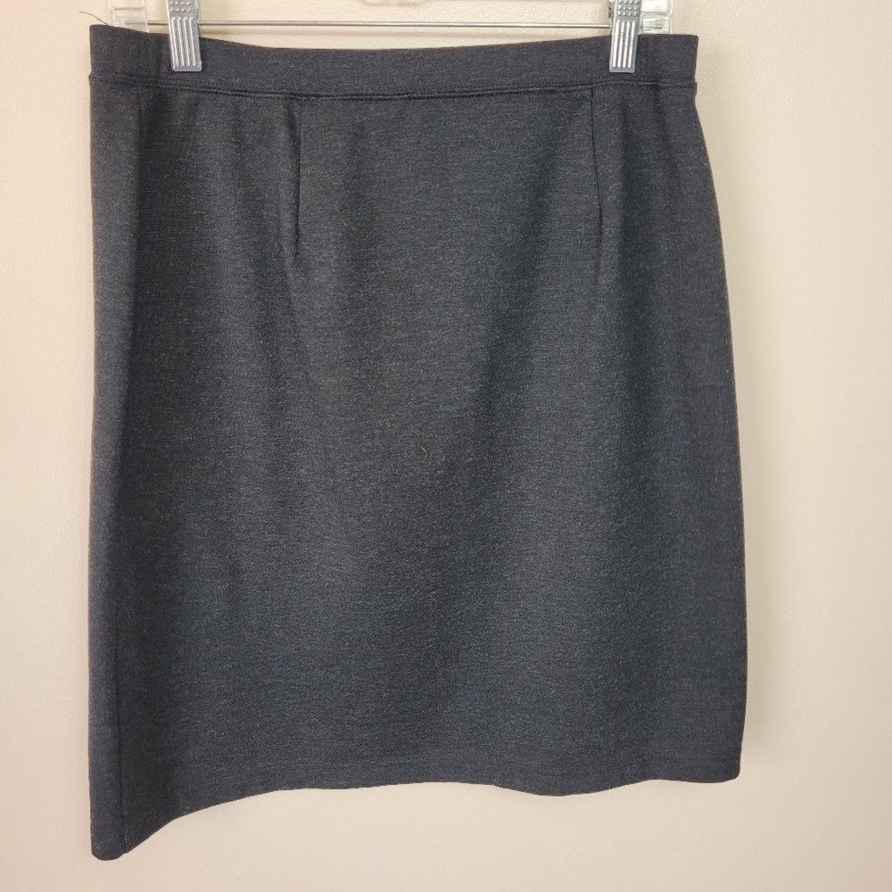 Eddie Bauer pull on midi pensil skirt gray size L